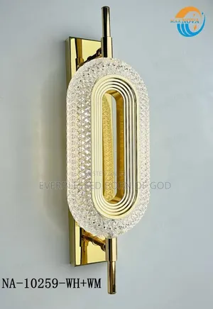 A Modern Curved Crystal Wall Sconce