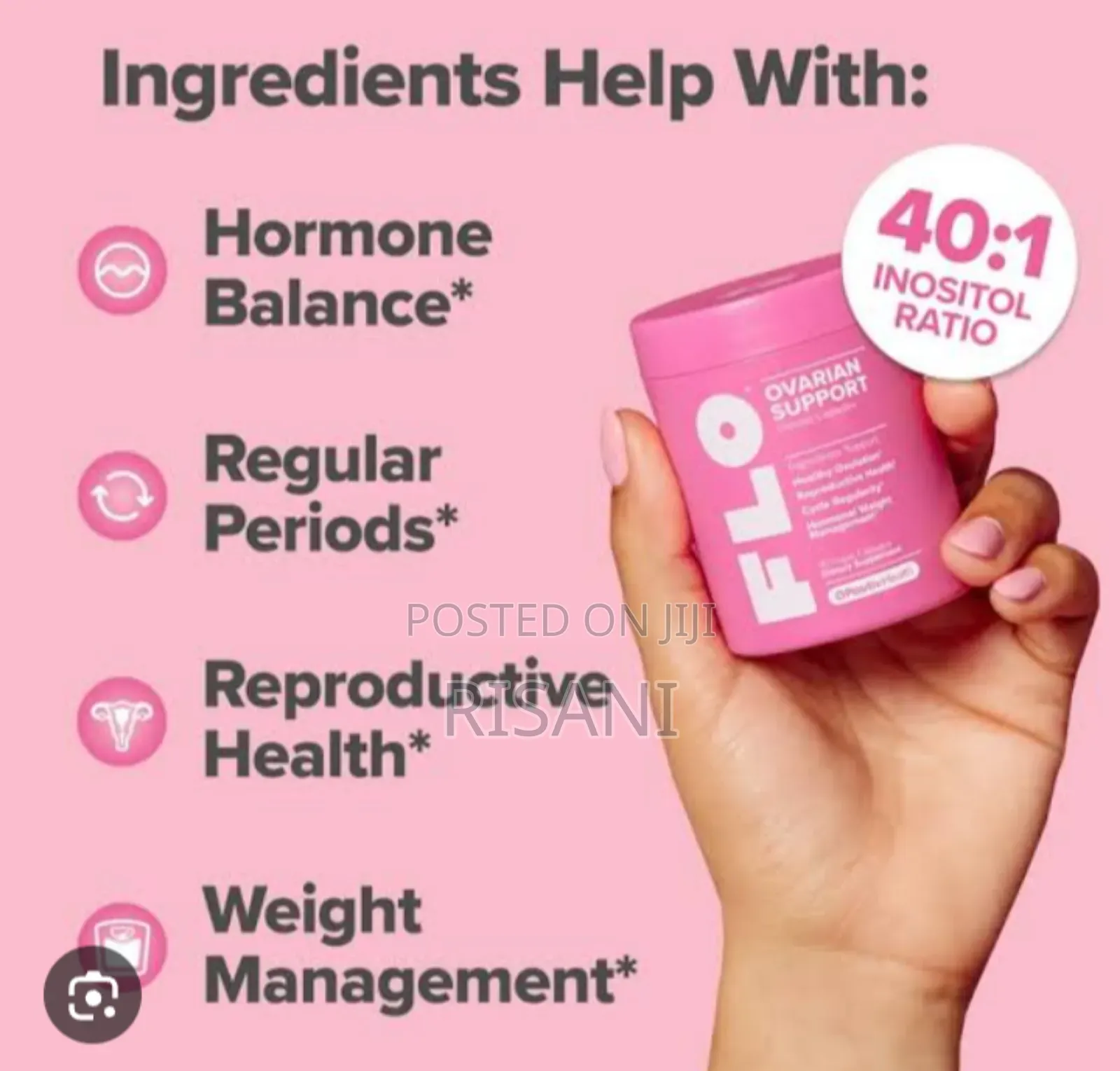 Ovarian Support Vitamin Capsules for Hormone Balance by 90 Capsules