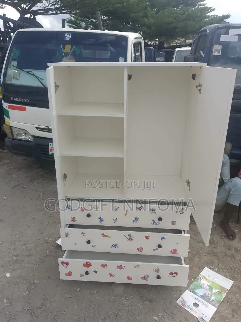 5ft by 3ft HDF Baby Wardrobe. White Colour