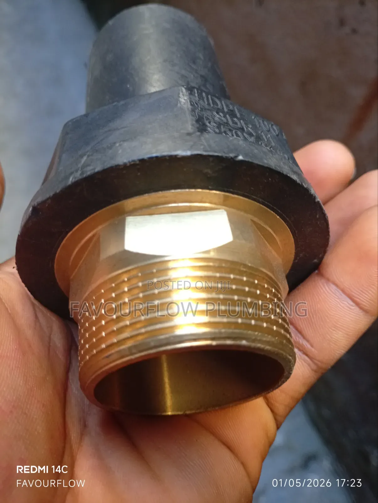 50mm X 1 1/2" Hdpe Male Threaded Transition Adapter (Sdr 11)