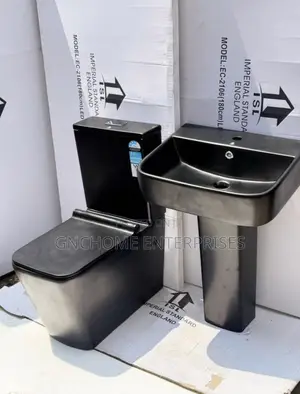 Mmat Black Wc With Basin
