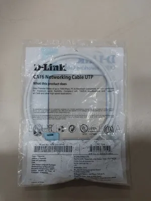 D-Link Cat 6 Utp 24 Awg Round Patch Cord 1m
