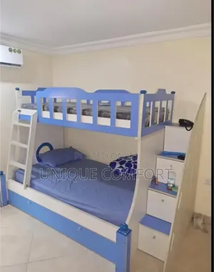 Top Quality 31⁄2 Bunk Bed With Side and Down Drawers and Bookshelf