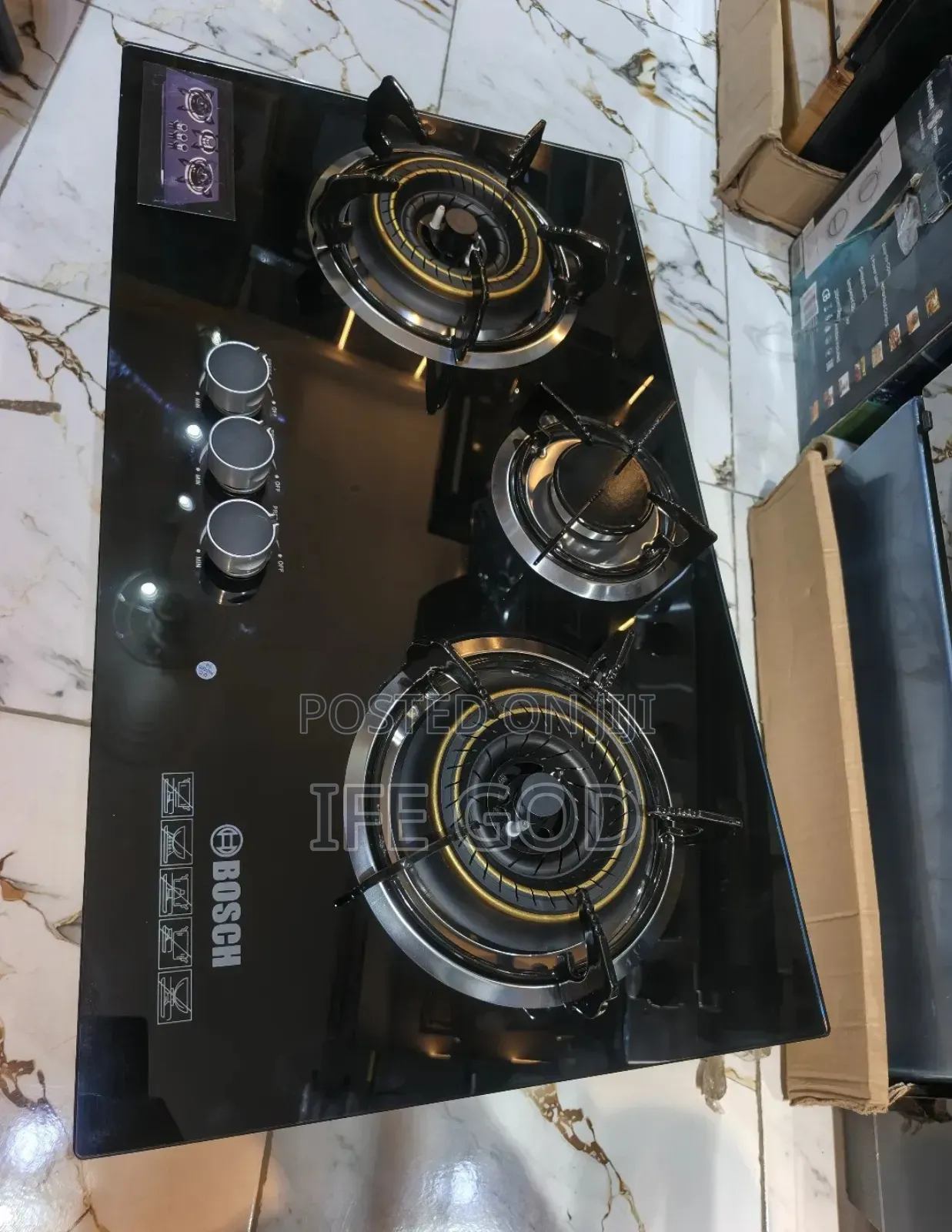 Original Bosch Built-in 3 Burners Gas Hob Automatic