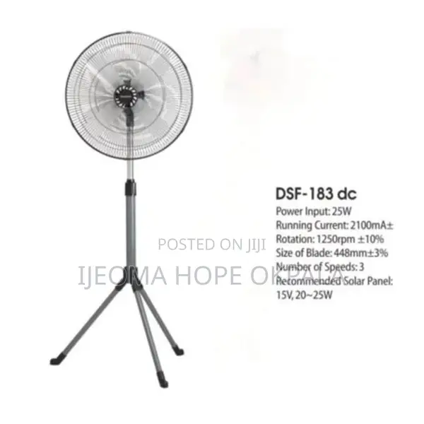 Duravolt Ac/Dc Standing Fan With Adaptor - 18''