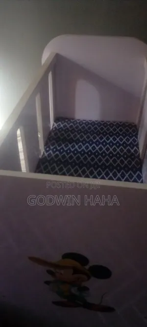 Fancy Wooden Baby Crib and Mattress