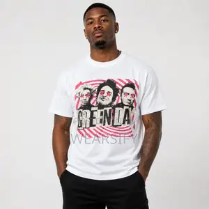 Green Day Band White T-Shirt – Vintage Style American Graphic Tee