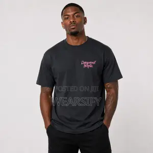 D People Black T-Shirt – Heavyweight Cotton Graphic Tee