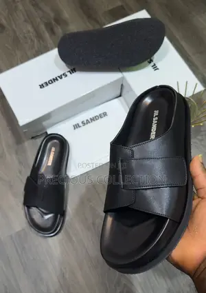 Classic Jil Sander Leather Strap Slide