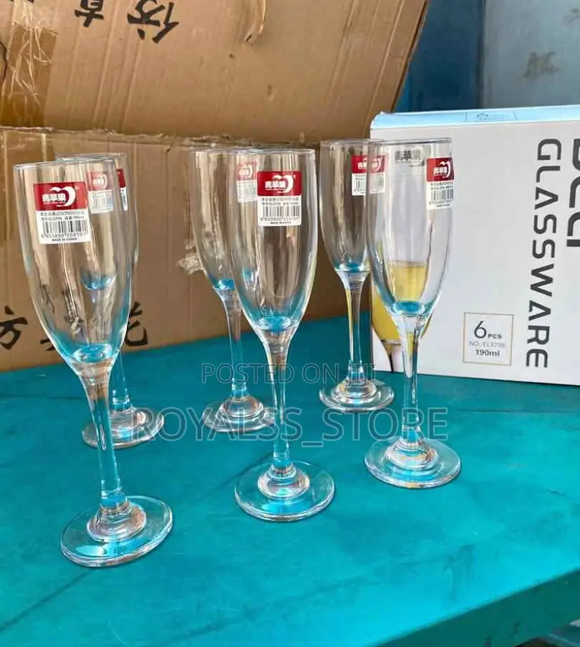 Plain Wine Glass 6pcs a Pack Glassware Set