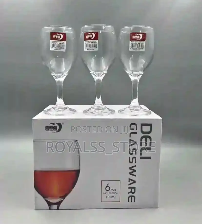 Plain Wine Glass 6pcs a Pack Glassware Set