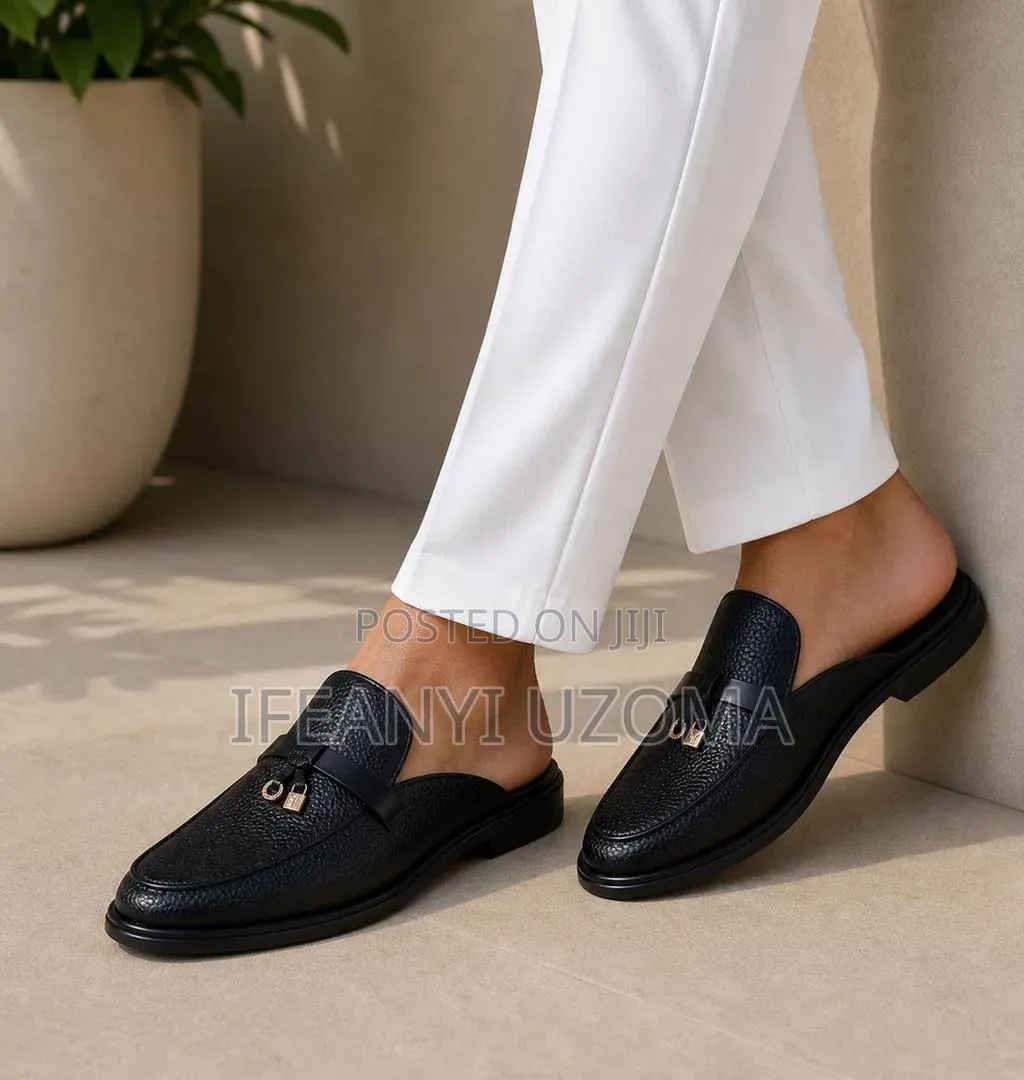 Quality Leather Men Half Shoe