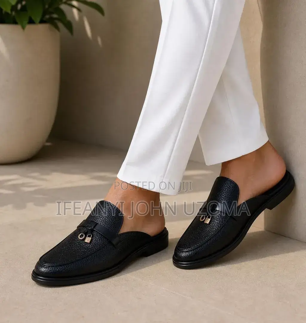 Quality Leather Men Half Shoe