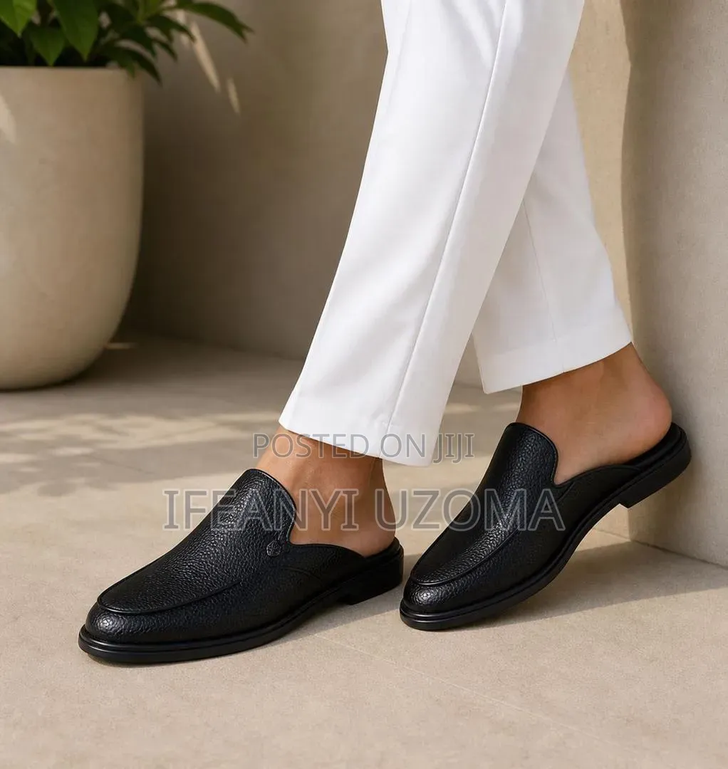 Quality Leather Men Half Shoe