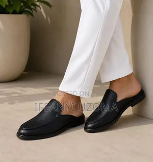 Quality Leather Men Half Shoe