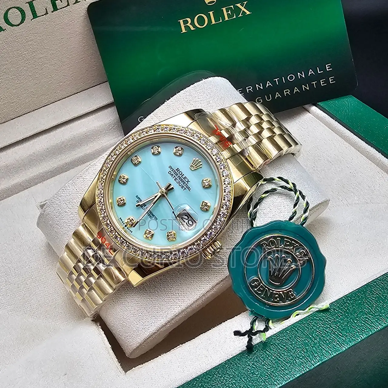 Rolex Chain Watch Automatic With Stone