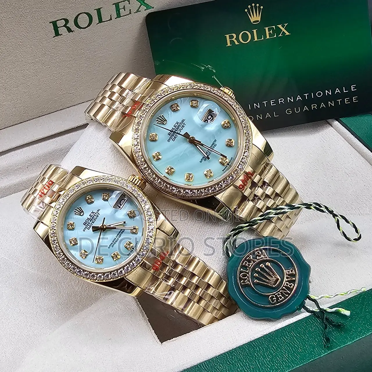 Rolex Chain Watch Automatic With Stone