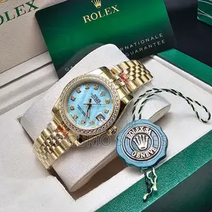 Rolex Chain Watch Automatic With Stone