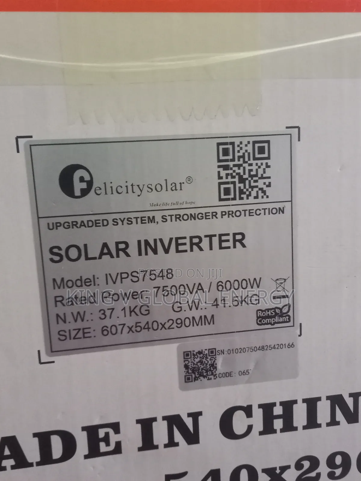 Felicity Solar Ivps 7.5kva/48v Inverter