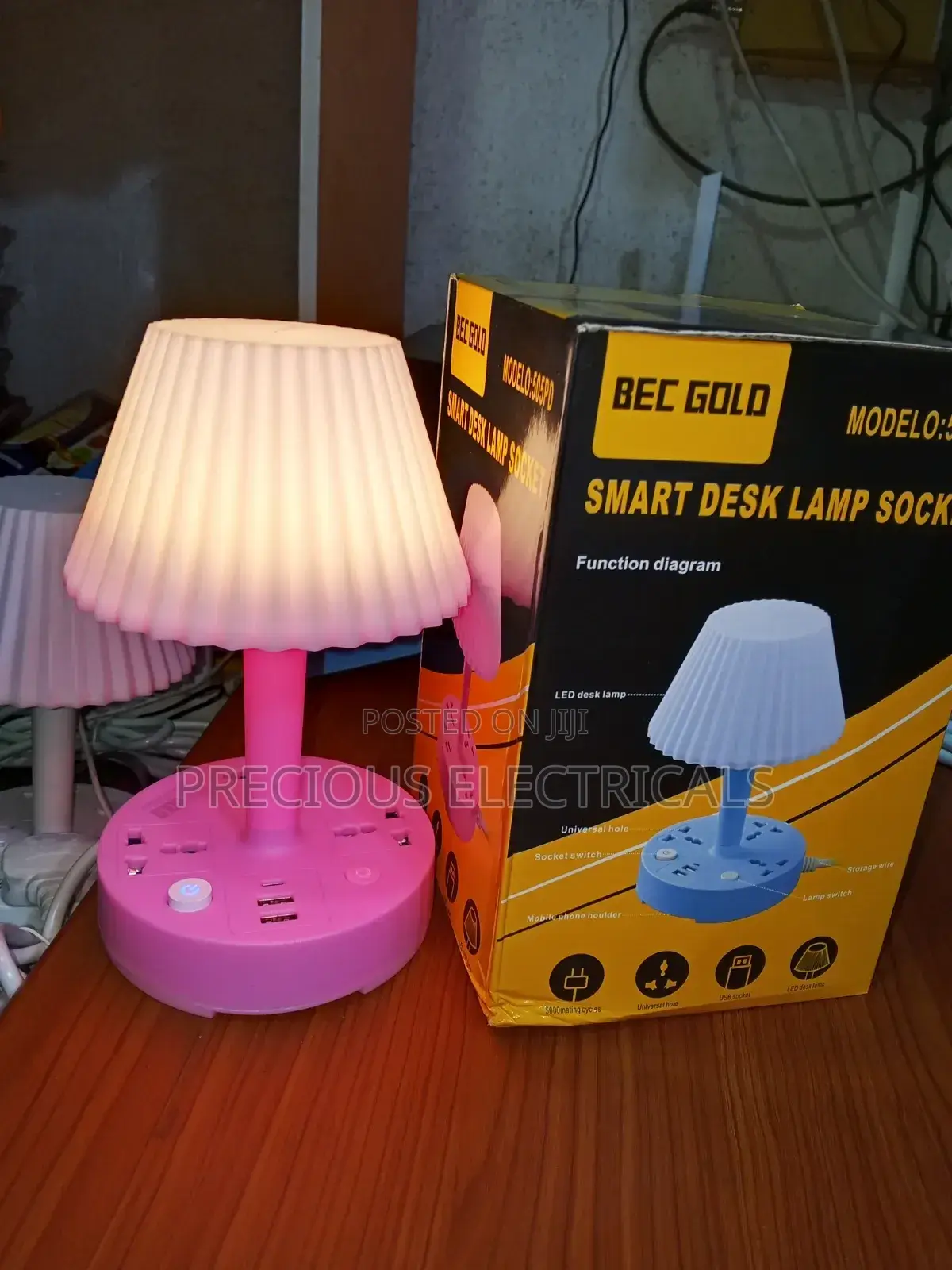 Bec Gold 505pd Smart Desk Lamp Socket + Usb | Precious Electric