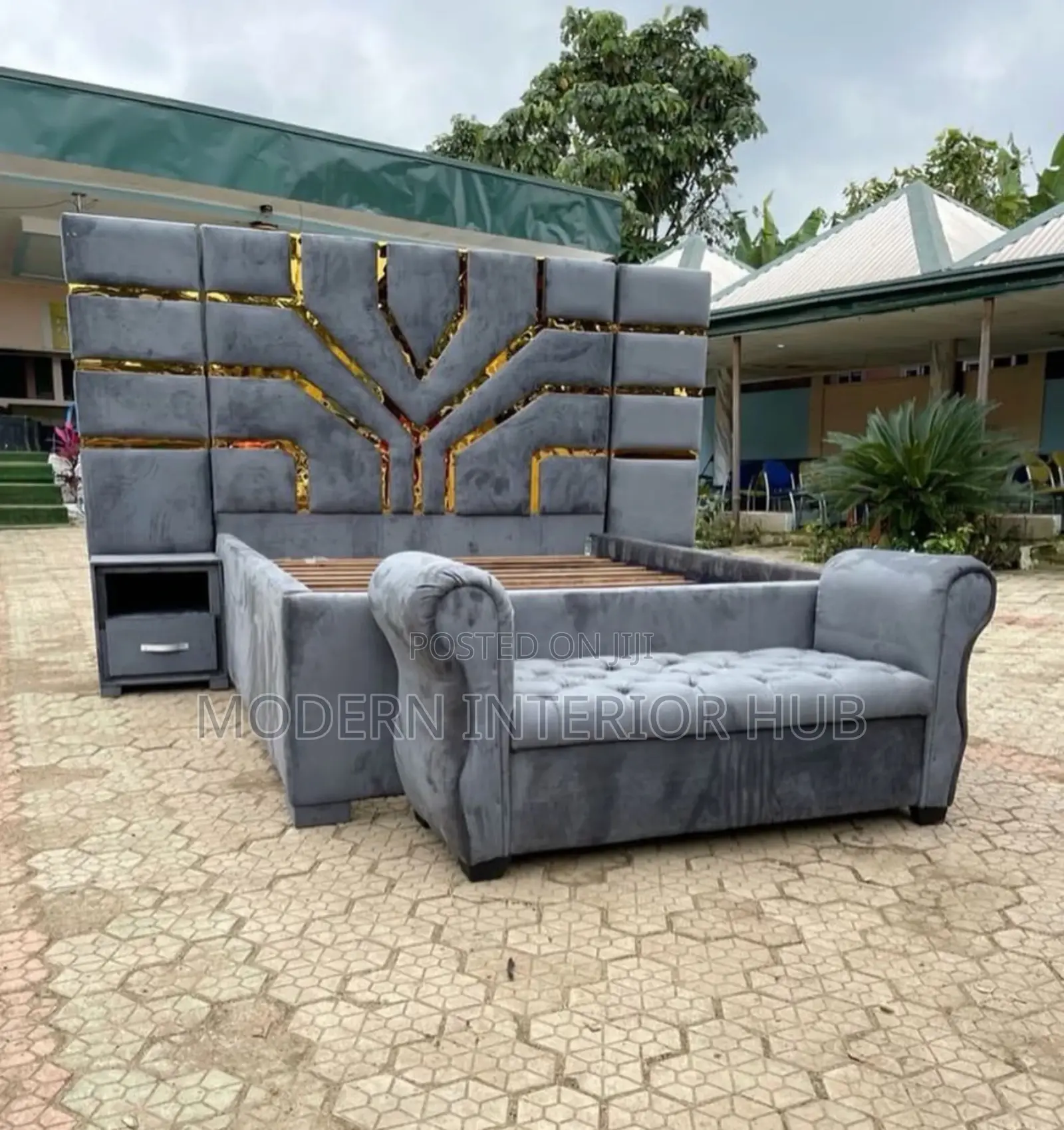 Bedframe and Royal Ottoman