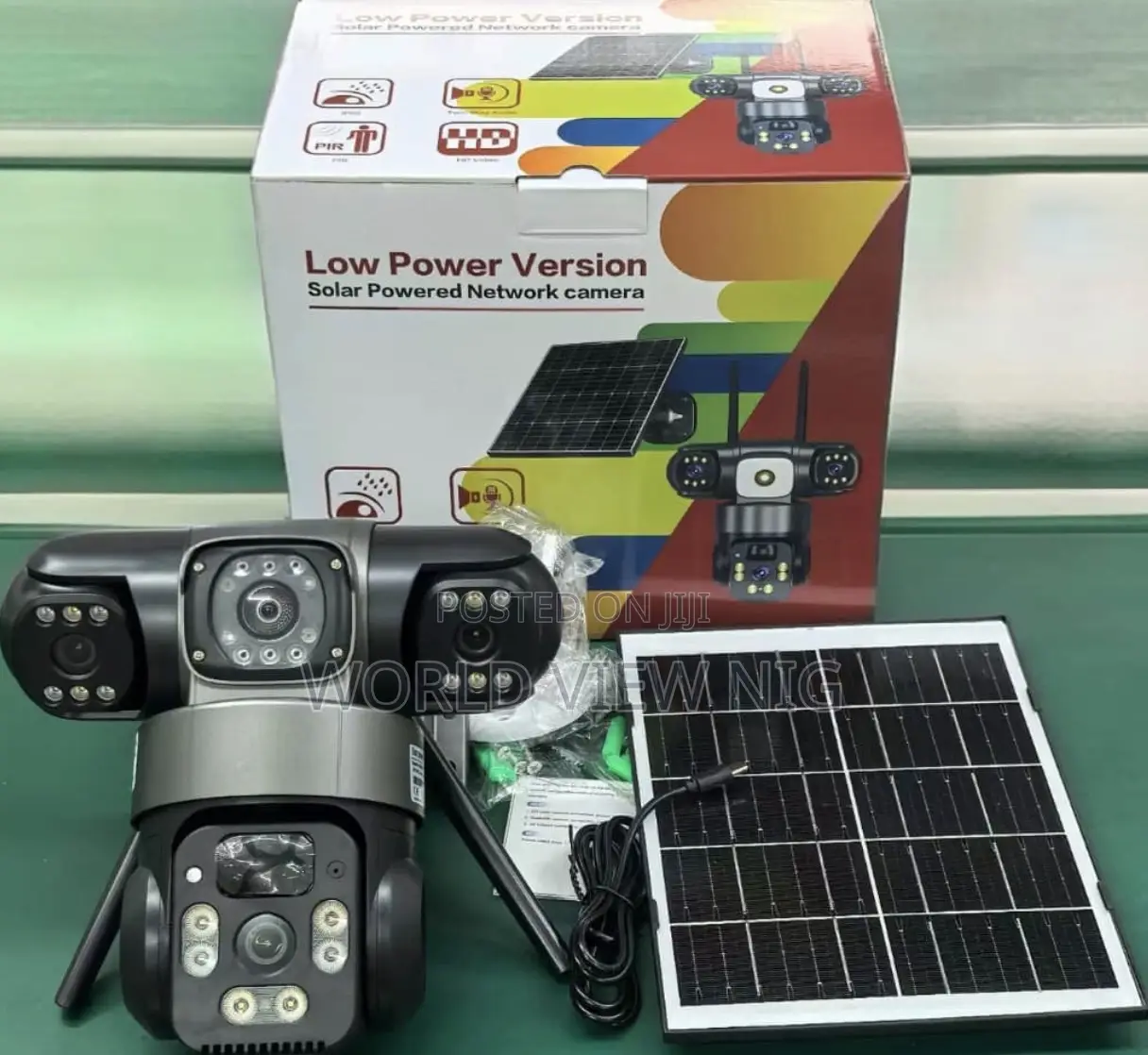 Solar Surveillance Security Camera Triple Lenese