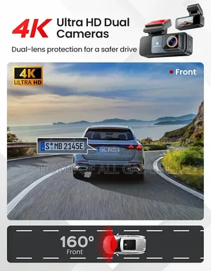  Full Hd Dash Camera for Cars, Built-in GPS and Wi-Fi, 64gb Sd Card