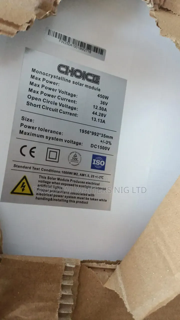 450 Watt Solar Panel Mono