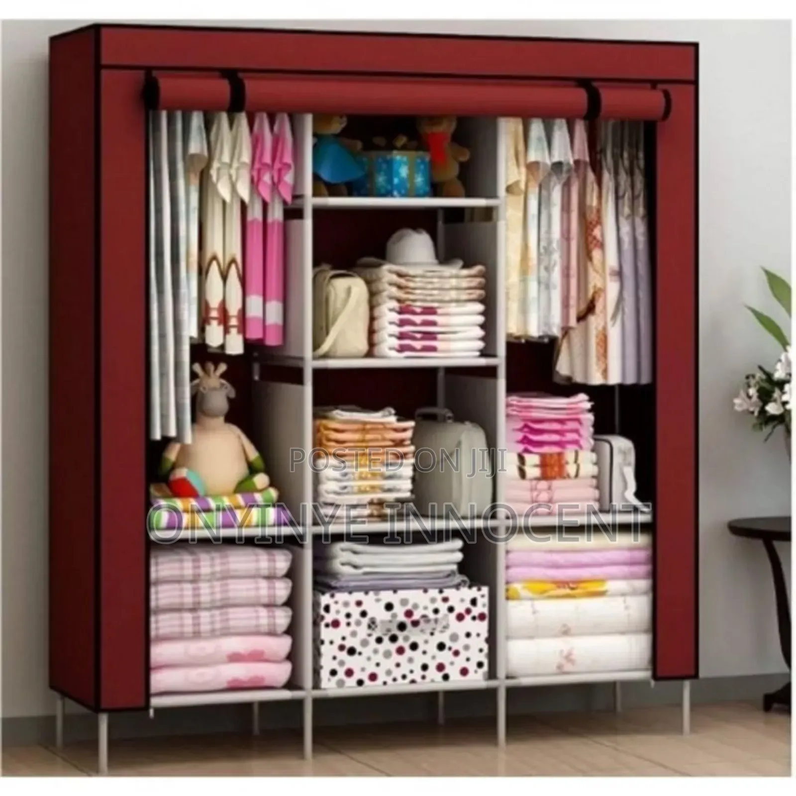Large 3-column Portable Foldable Wardrobe Clothes Organizer