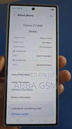 New Samsung Galaxy Z Fold6 256 GB Silver