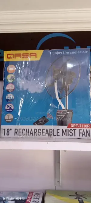 Qasa 18" Mist Rechargeable Solar Fan