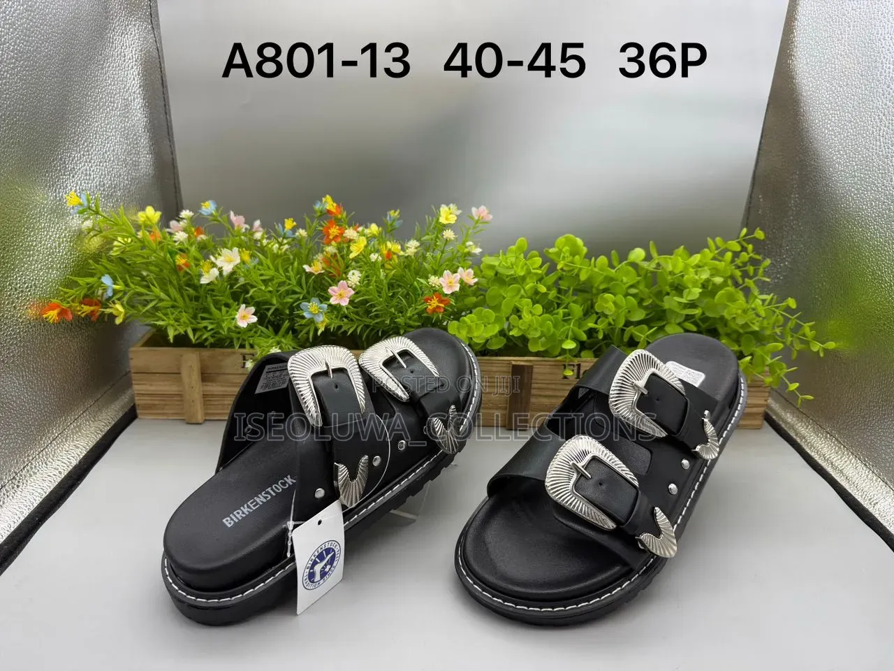 Luxury Double-Buckle Slide Sandals for Men.