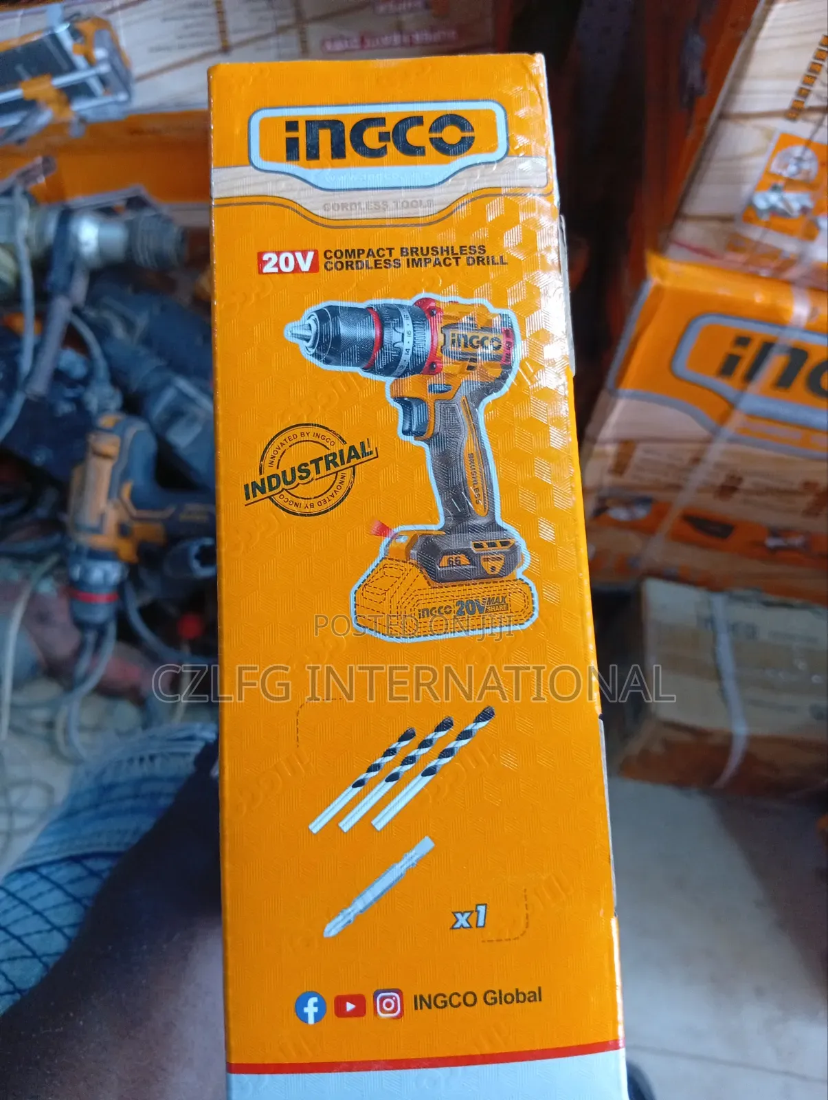 20volts Compact Brushless Cordless Impact Drill