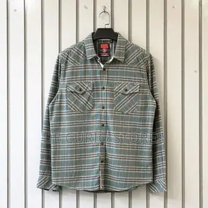 Multi-Line Flannel Plaid Longsleeve Shirt