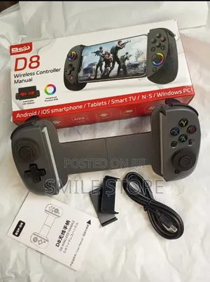 Wireless Game Controller Joystick Gamepad Turbo Rapid Fire RGB Light