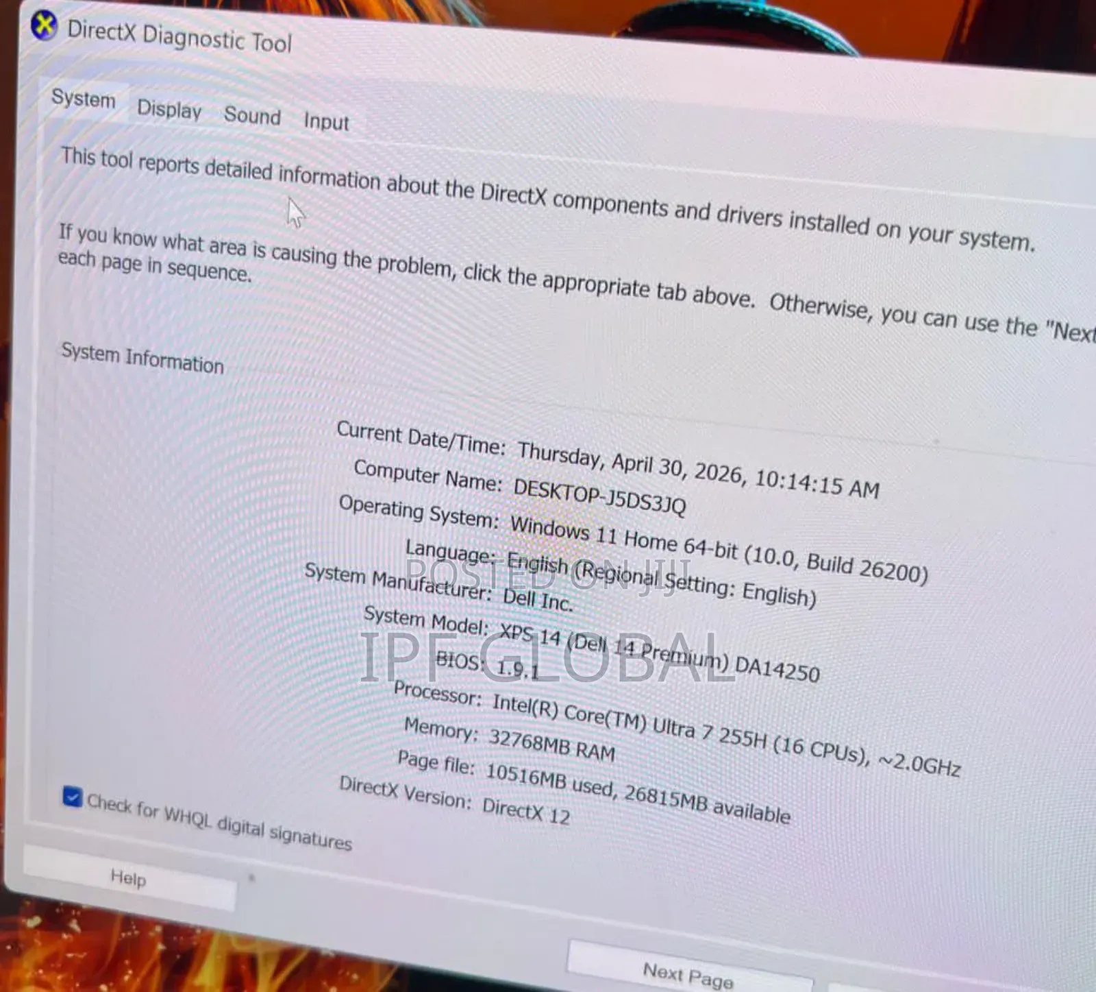 Laptop Dell XPS 14 9440 32GB Intel Core Ultra 7 SSD 512GB