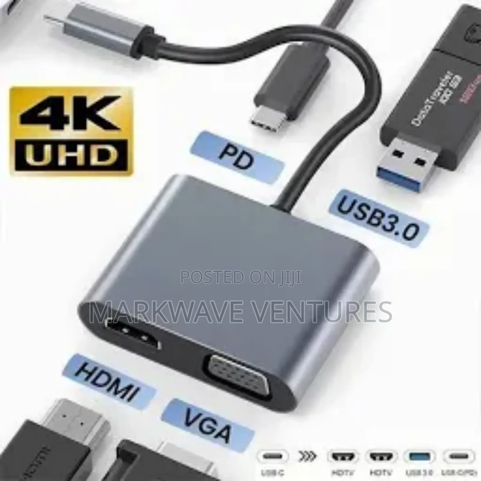 4port Type C Docking Station/Hub