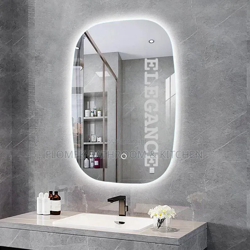 Luxury Led Backlit Oval Bathroom Mirror – Smart Touch Sensor