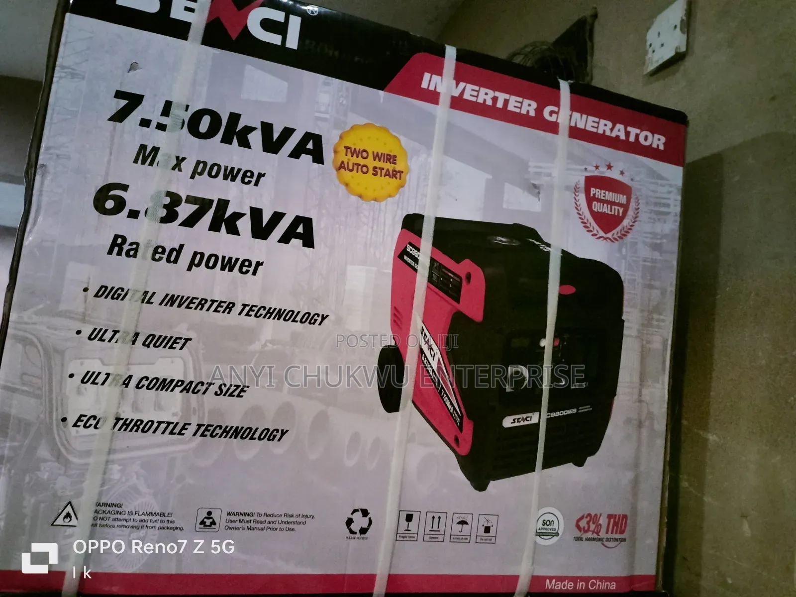 Senci Invater Soundproof Generator 7.Kva
