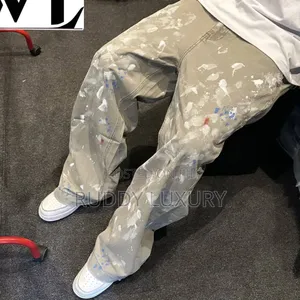 Marble Tie-Dye Flared Jeans