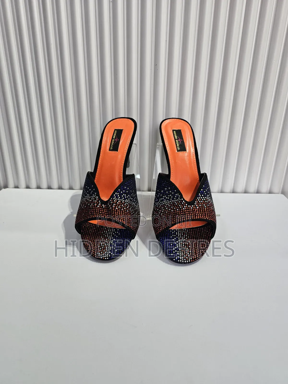 Orange Blue Stoned Mules