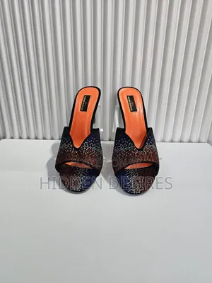 Orange Blue Stoned Mules
