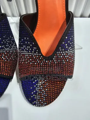 Orange Blue Stoned Mules