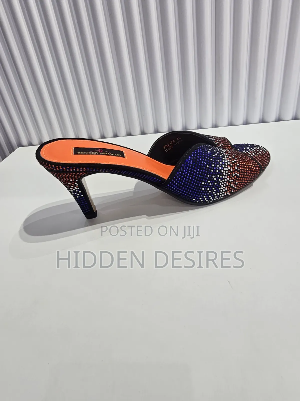 Orange Blue Stoned Mules