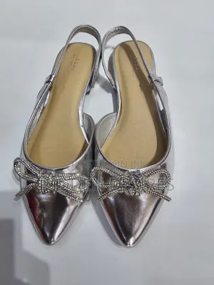 Silver Bow Slingbacks