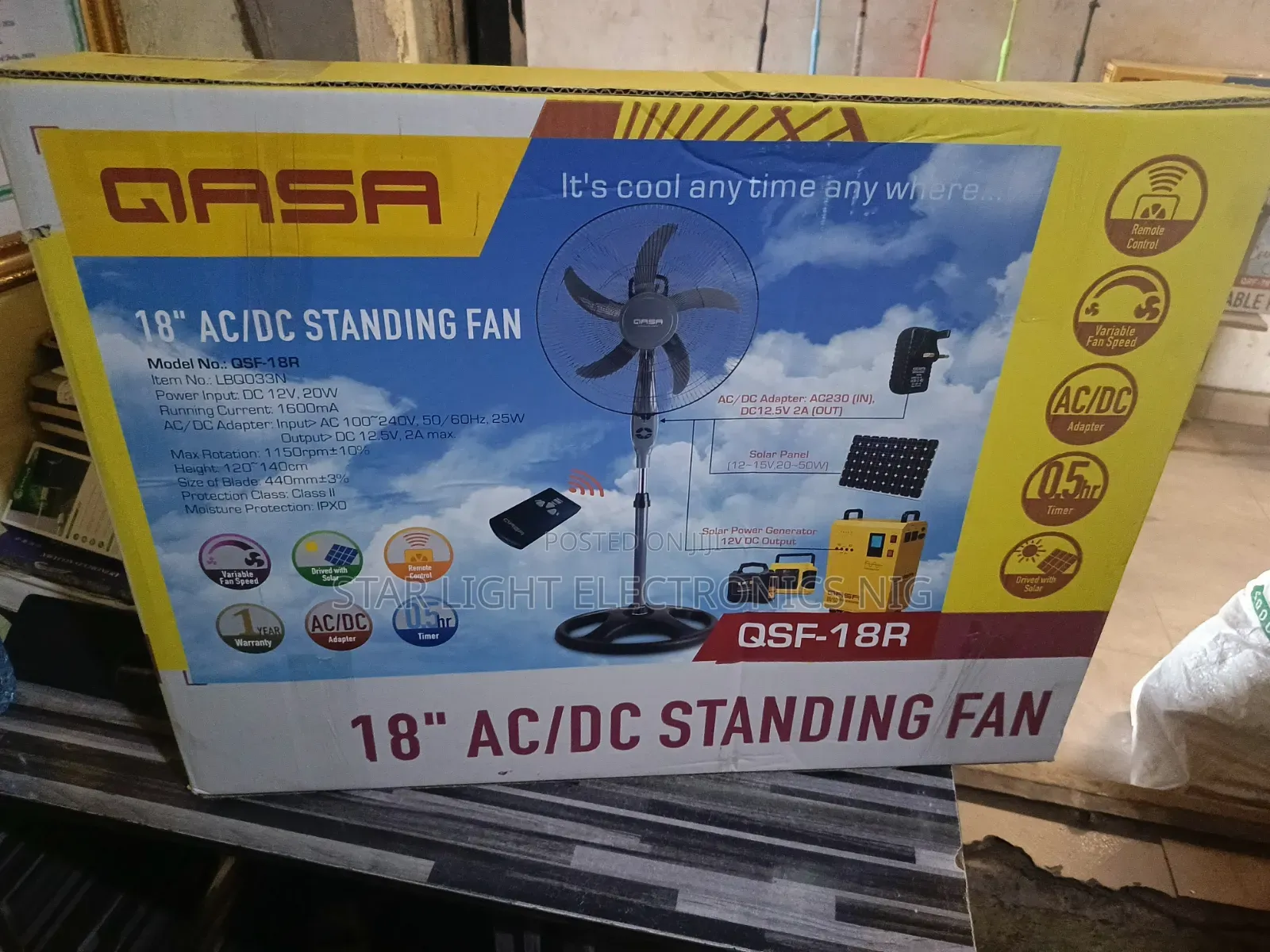 5 Blades Acdc Qasa Fan