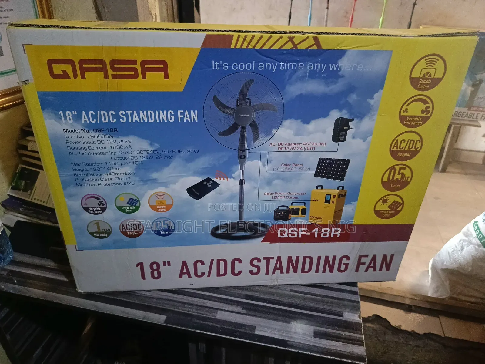 5 Blades Acdc Qasa Fan