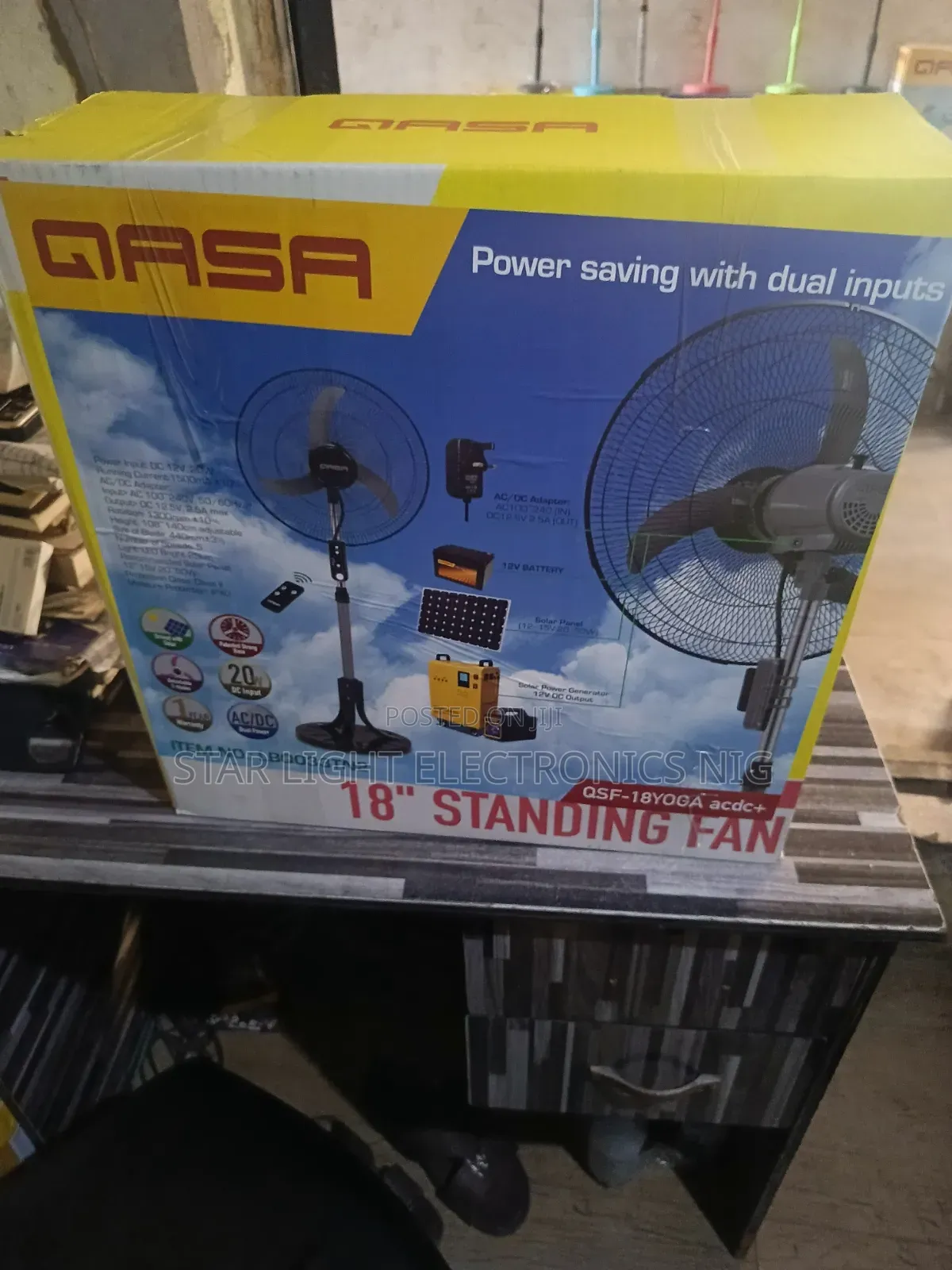 3 Blades Acdc Qasa Fan With Remote Control
