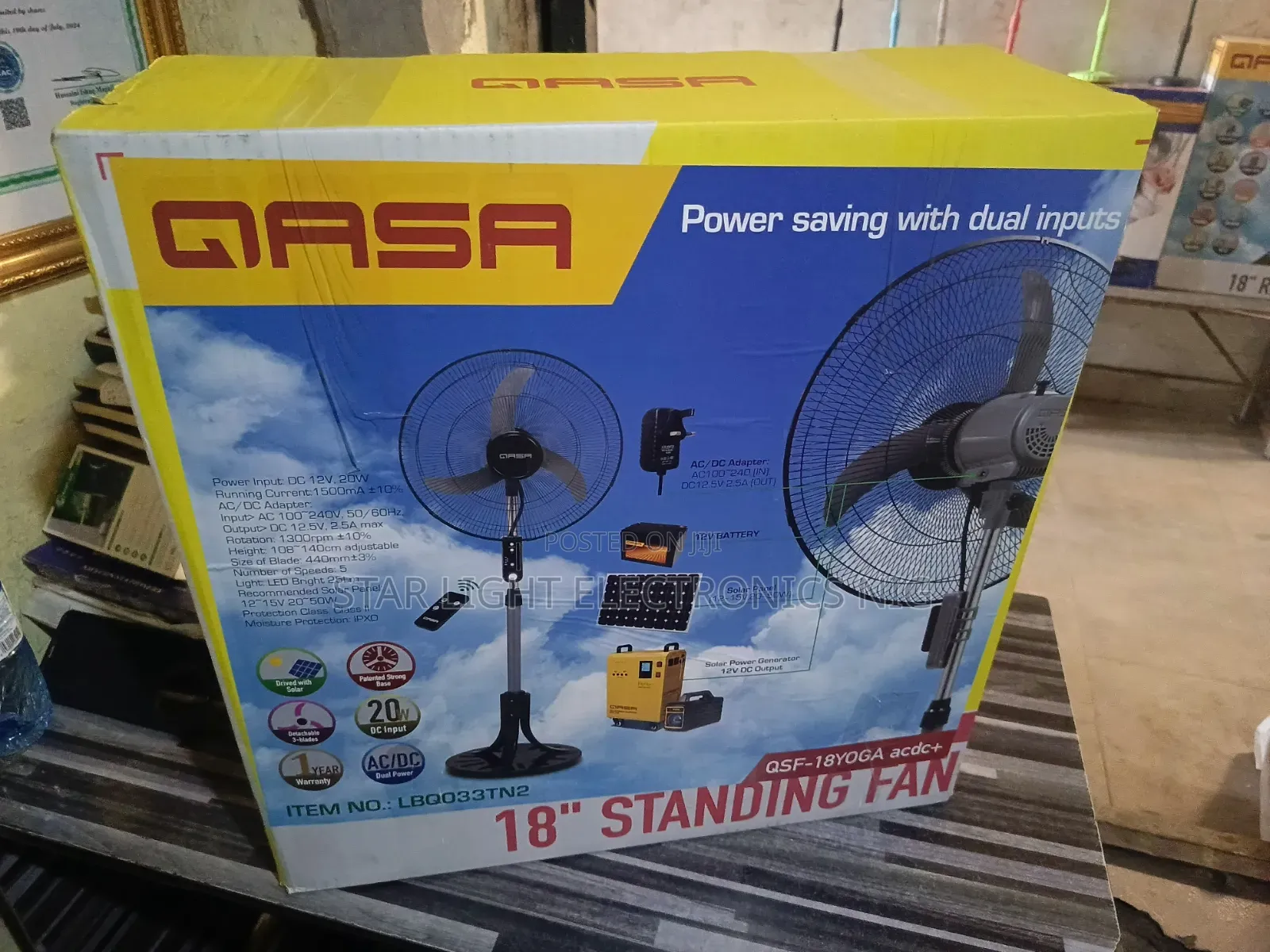 3 Blades Acdc Qasa Fan With Remote Control