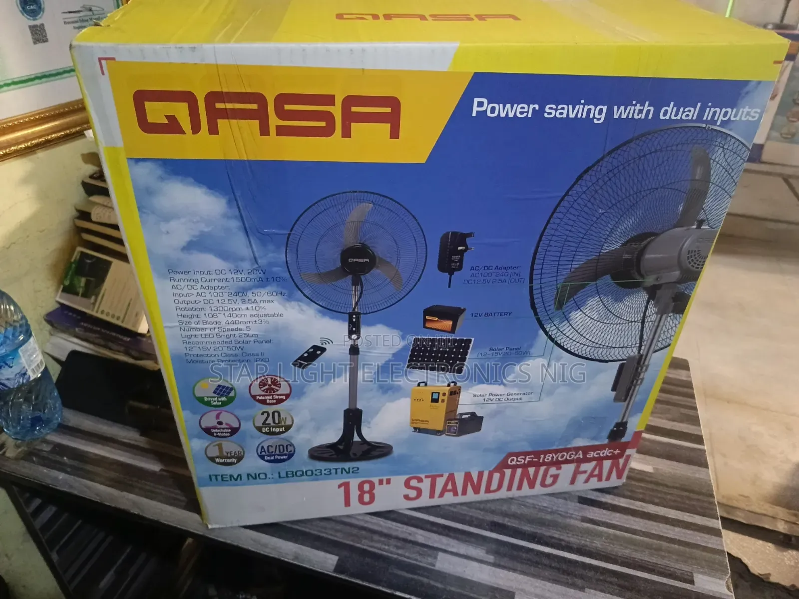 3 Blades Acdc Qasa Fan With Remote Control